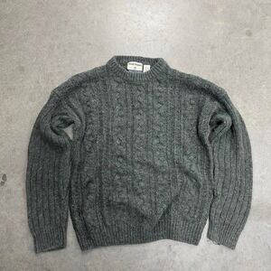 Vintage 90's High Sierra green cable knit wool pull-over sweater Sz Large